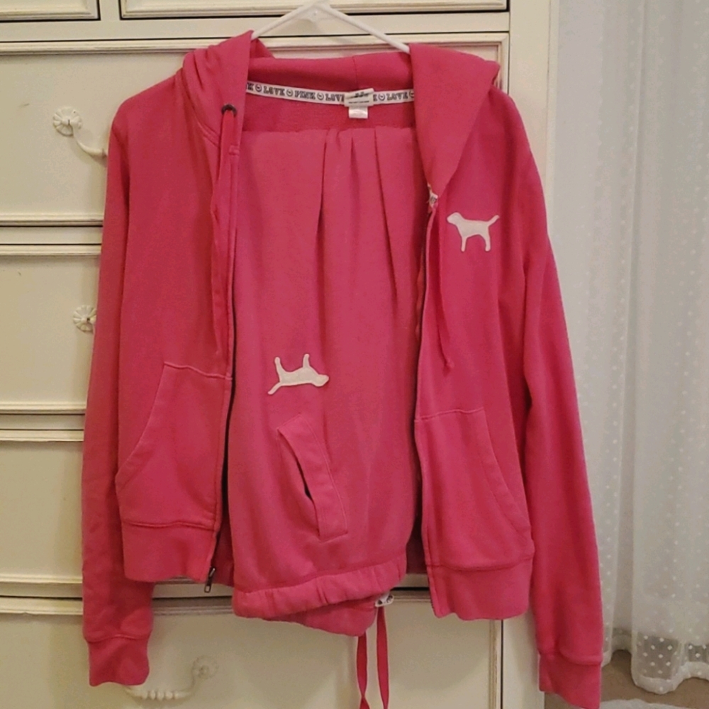 VS PINK Zip up hoodie & Sweatpant set